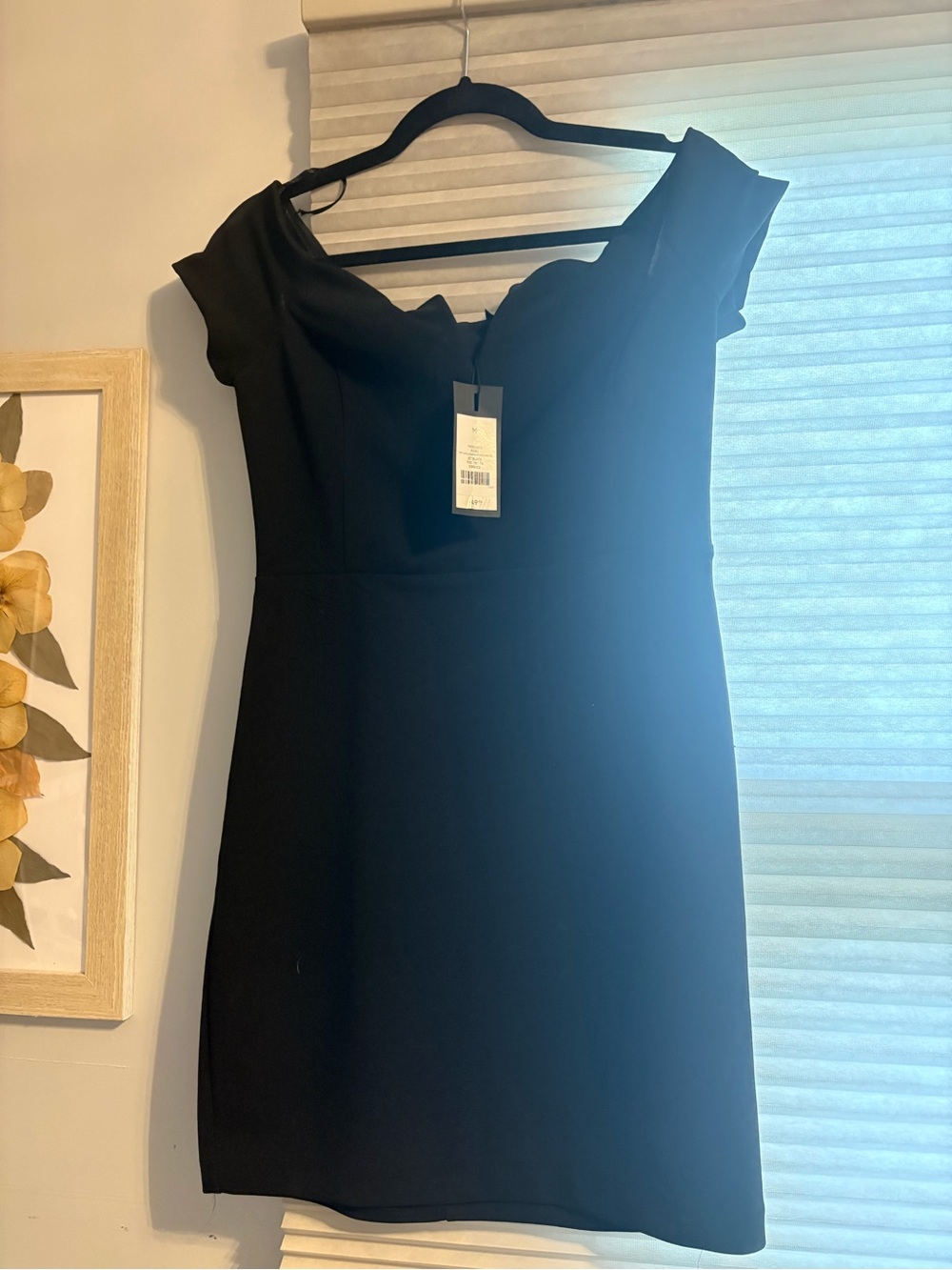 Dynamite Black Off-Shoulder Mini Dress